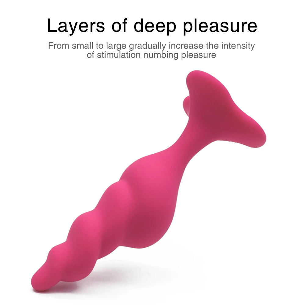 Promotion Anal Plug Silicone Thread Anus G Spot Stimulate Massage Vibrator Adult Sex Toys For Women Men Erotic | Красота и здоровье