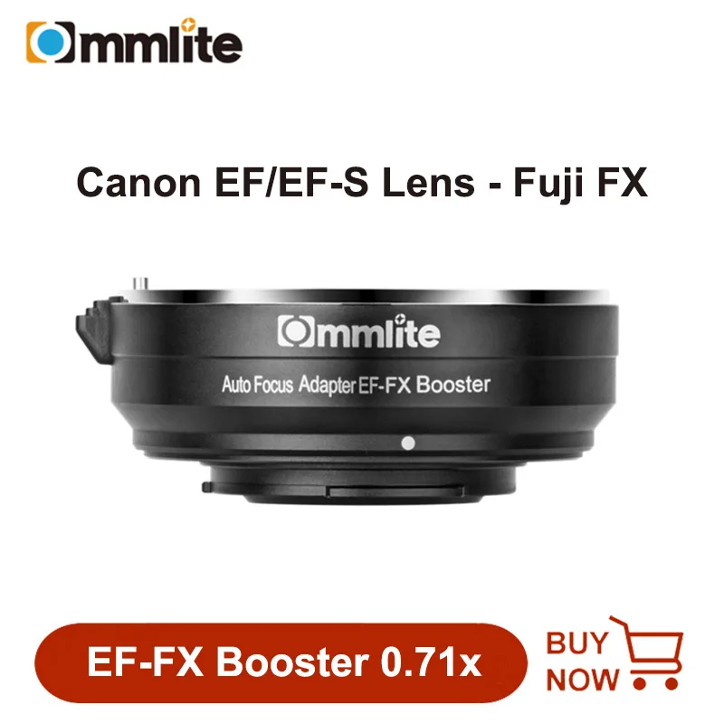 

Commlite EF-FX Booster 0.71x Lens Mount Adapter Focal Reducer AF Adapter ring for Canon EF/EF-S Lens to Fujifilm FX-Mount Camera