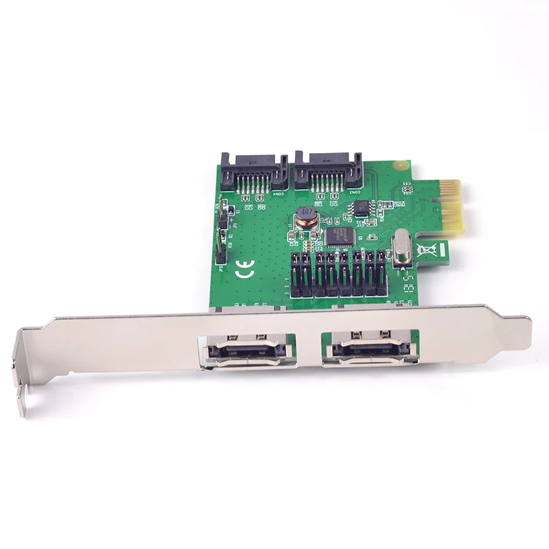 Адаптер SATA 3 PCI express адаптер PCIe на 2 порта III 0 конвертер eSATA e SATA3 x1 плата расширения