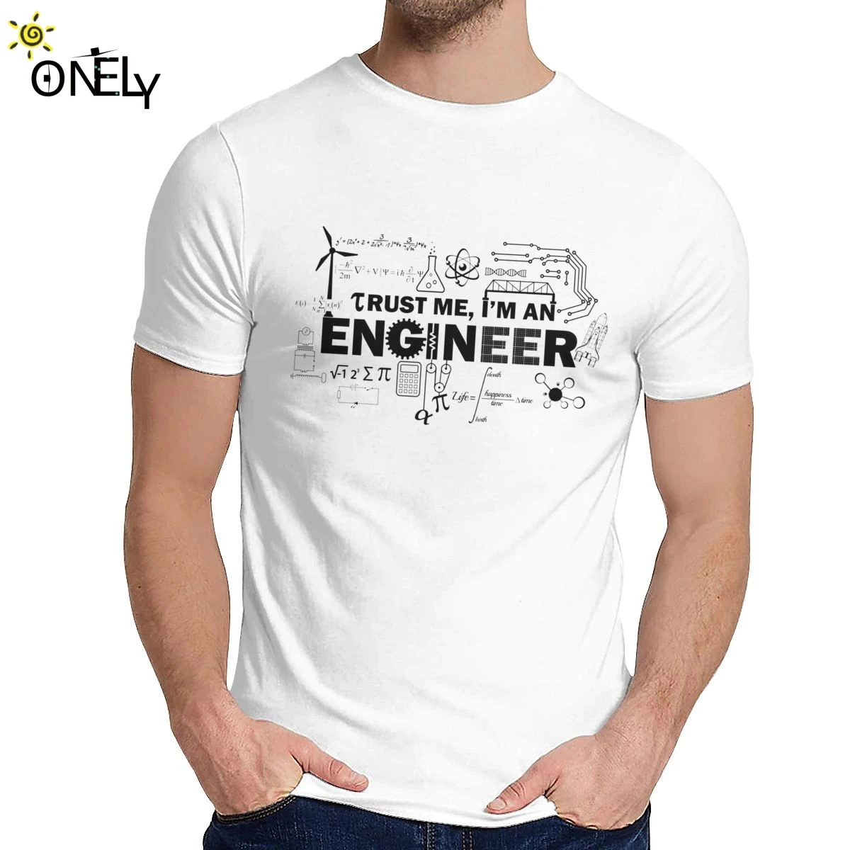 

100% Cotton Trust Me I Am An Engineer T shirt Math Equation Short Sleeve Men Summer Young Style Classic O-neck Camiseta