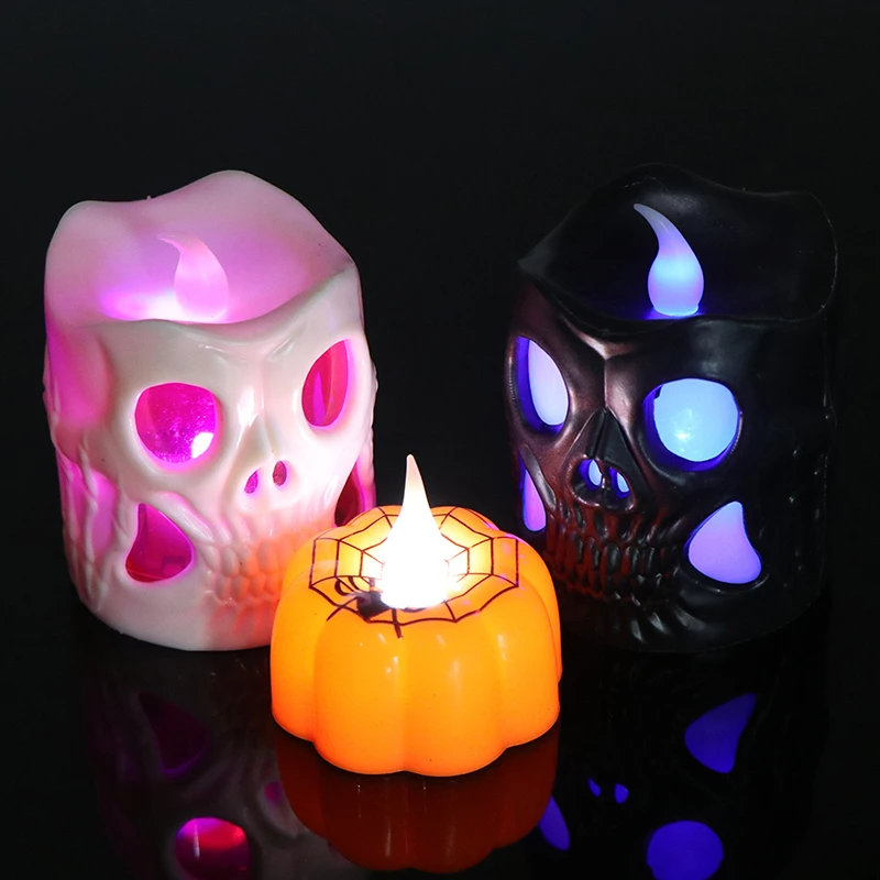 Новинка 2019 тыква свеча огни для украшения на Хэллоуин теплый белый аксессуары