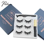 Набор Магнитных ресниц и подводки для глаз с натуральными 3D накладными ресницами, набор подводки для глаз с пинцетом, водостойкая и Стойкая подводка для глаз