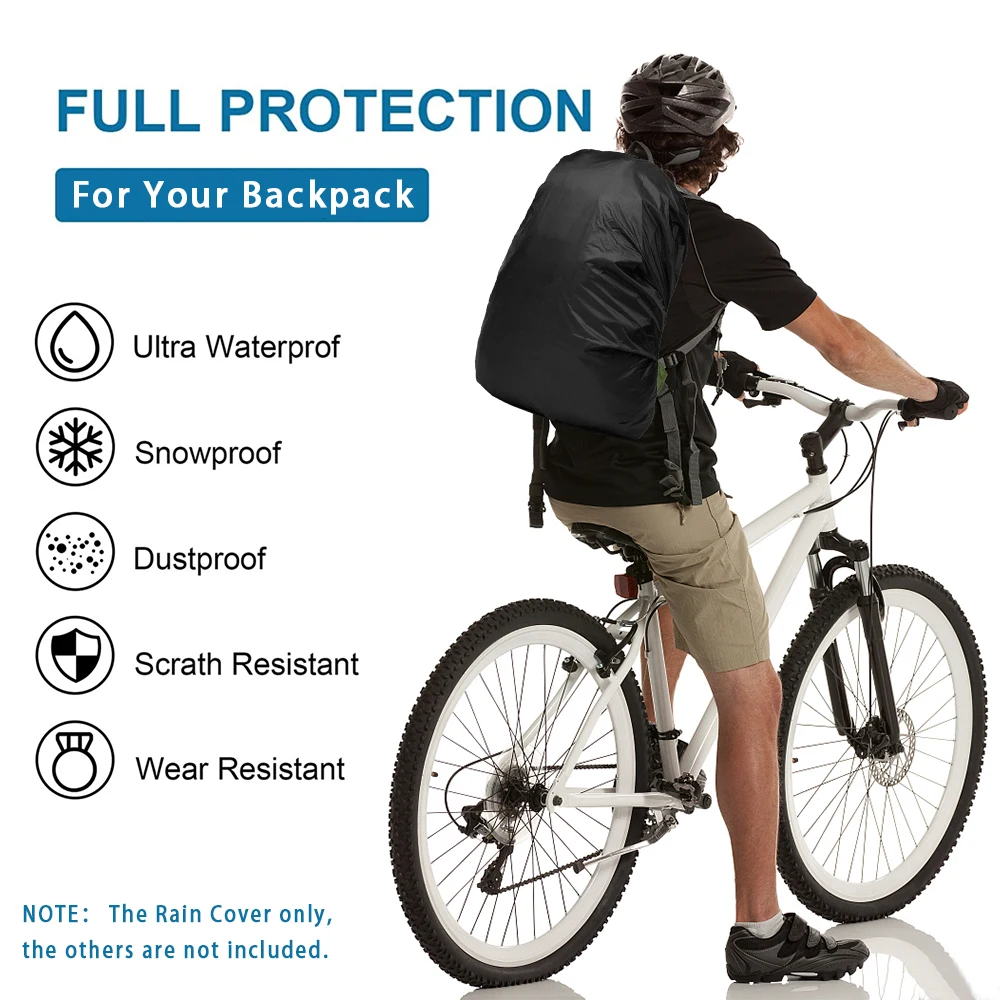 

Waterproof Backpack Cover for 30-45L Backpack Bag Rain Cover Portable Folded Bag Rain Cover for Cycling Hiking Camping Traveling