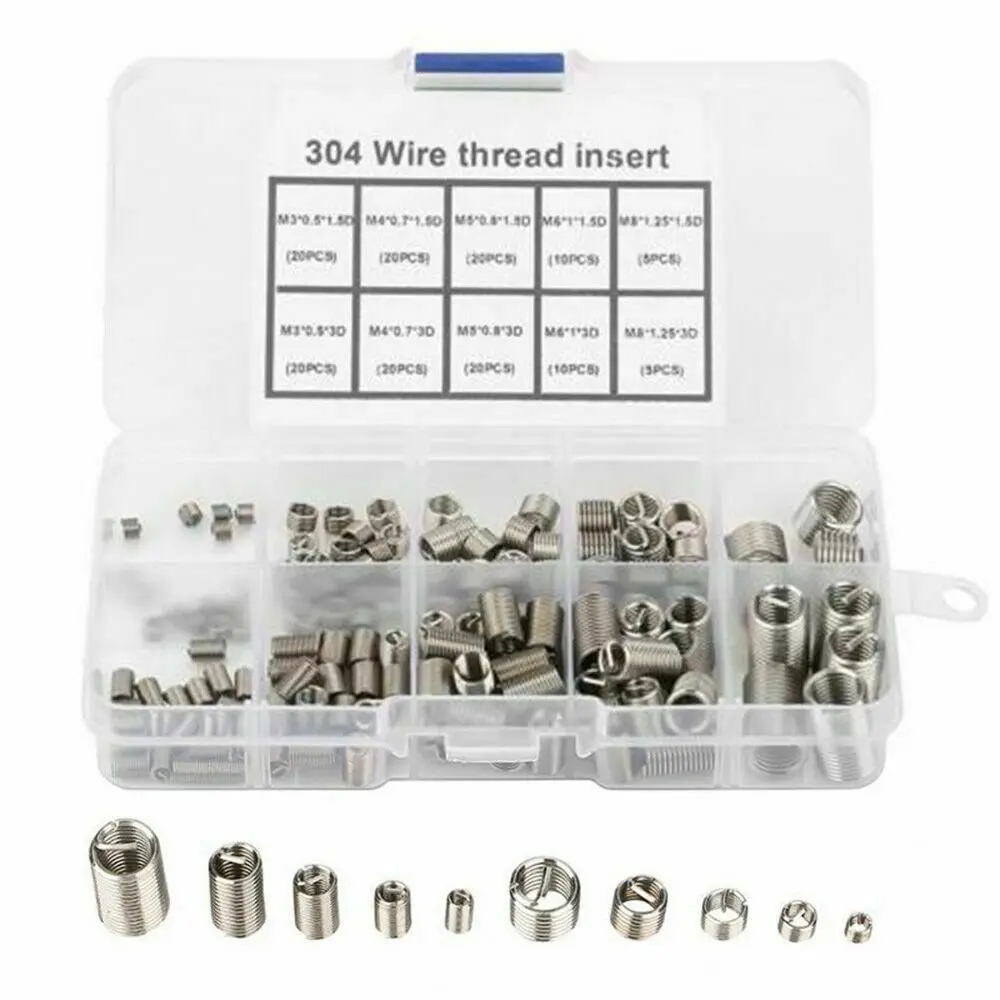 

Insert Kit Helicoil Thread Accessories Replacement 150Pcs/set Repair Useful