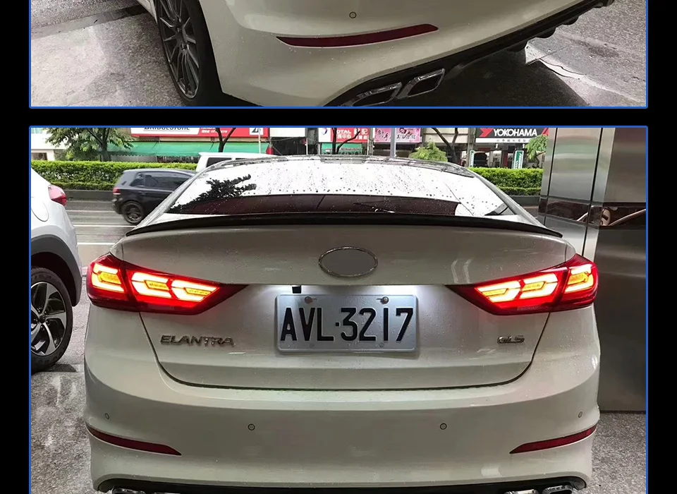 AKD автомобильный Стайлинг задний фонарь для hyundai Elantra светодиодный задний светильник- Elantra DRL динамический сигнал тормоза заднего хода авто аксессуары