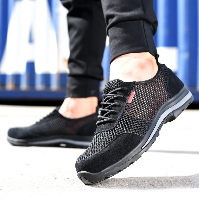 Мужские легкие кроссовки из сетчатого материала дышащие сандалии для защиты от