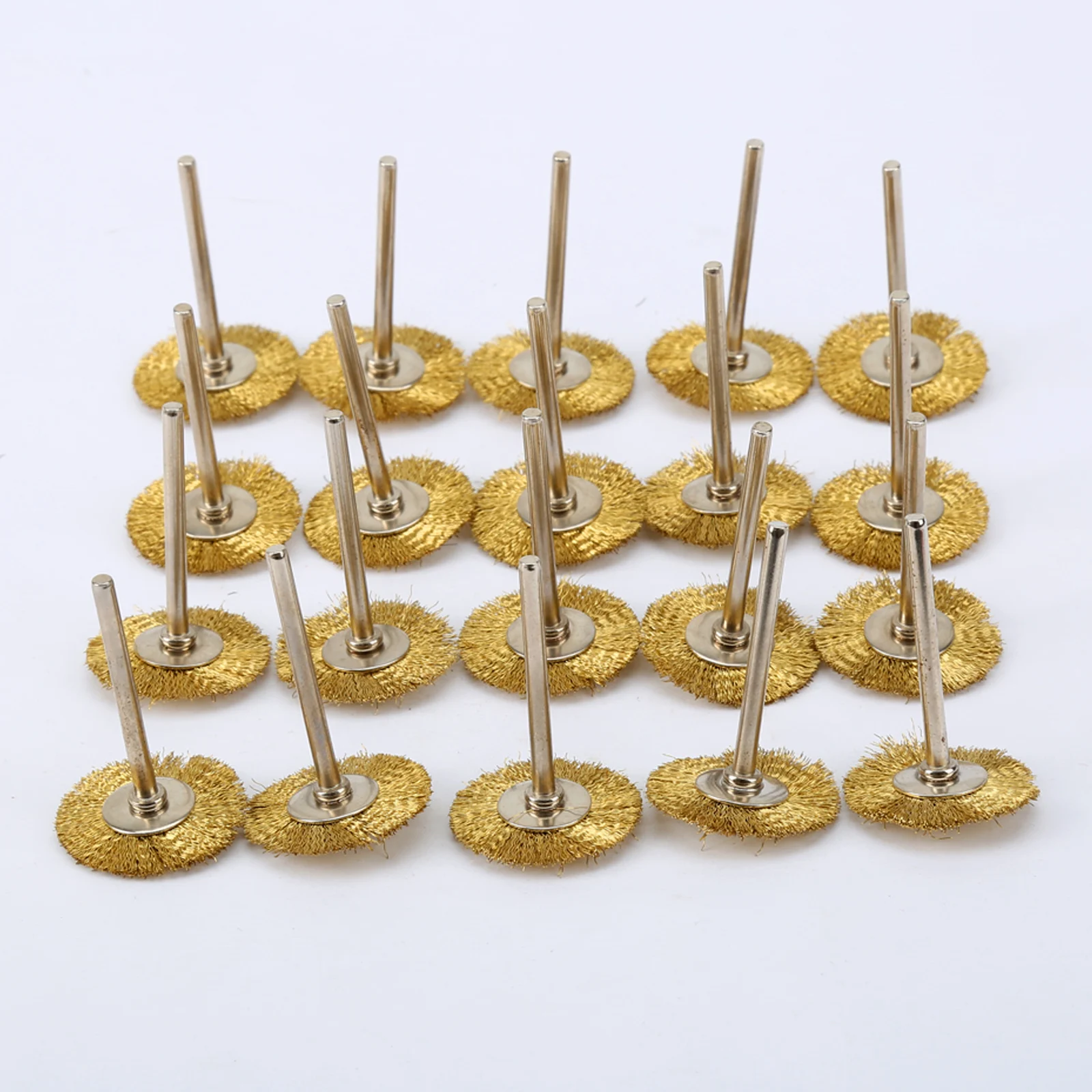 20Pcs 25mm Brass Copper Wire Wheel Brushes Rotary Polish Tool Power Die Grinder Accessories | Инструменты