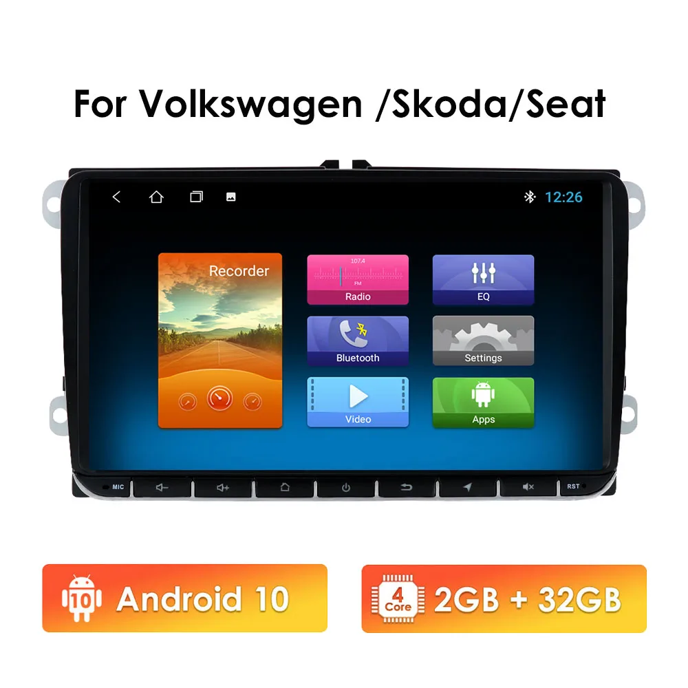 Android 2din автомобильный радиоприемник для POLO GOLF 5 6 PASSAT CC B6 TIGUAN TOURAN EOS SHARAN SCIROCCO CADDY GPS Navi