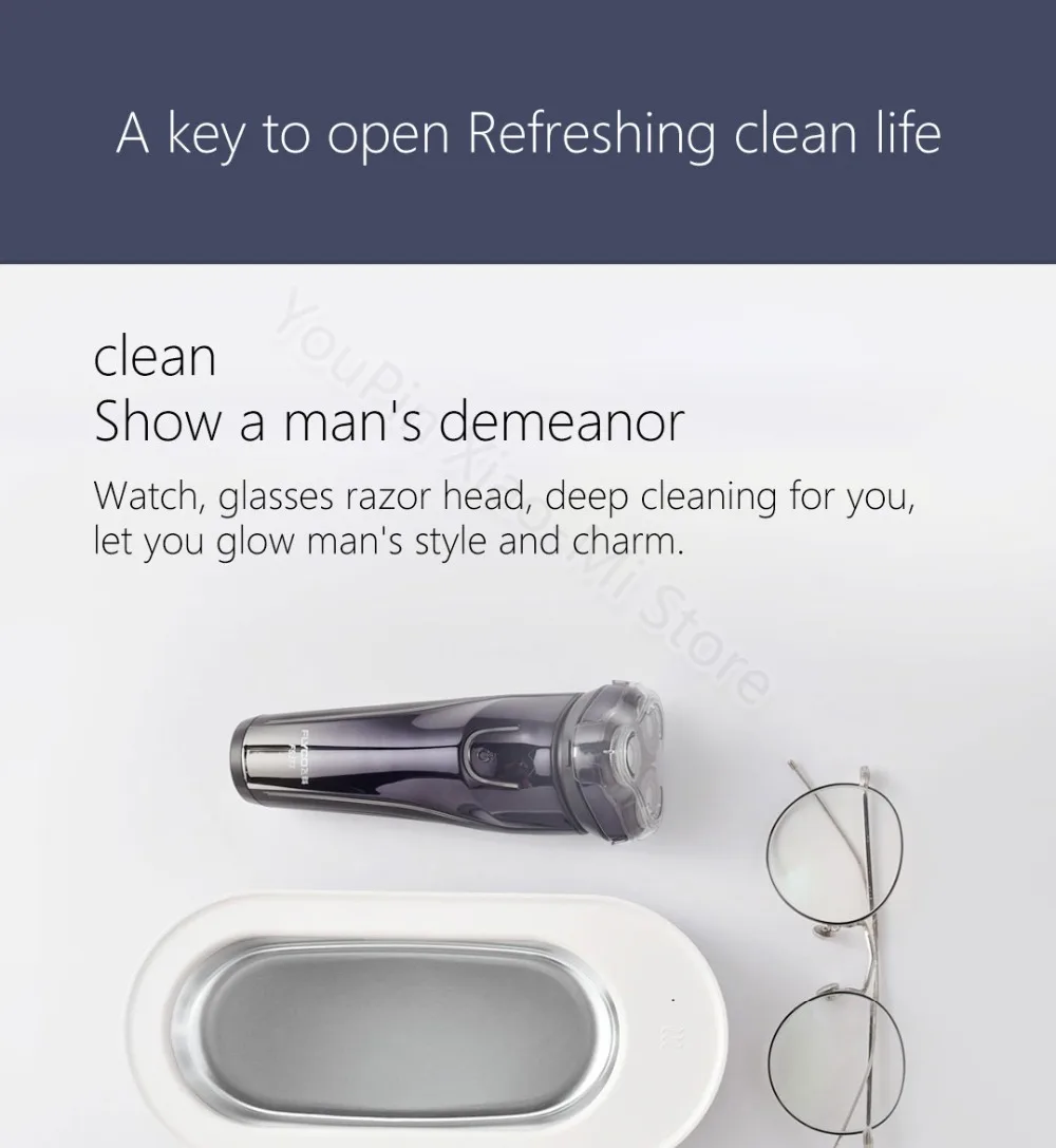 Предпродажа Xiaomi Mijia Youpin EraClean ультразвуковая Чистящая машина 45000 Гц высокая частота вибрации мыть все