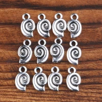snail spiral metal zinc alloy pendant necklace retro alloy material pendant diy necklace pendant jewelry accessories 712mm