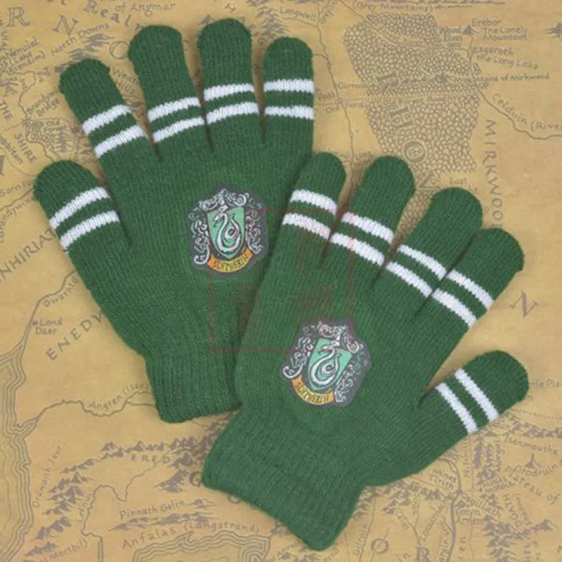 Гермионы школьный шарф для косплея Слизерин Hufflepuff стили шарфы костюмы со шляпами шейный платок для мужчин и женщин перчатки носки - Цвет: gloves 41