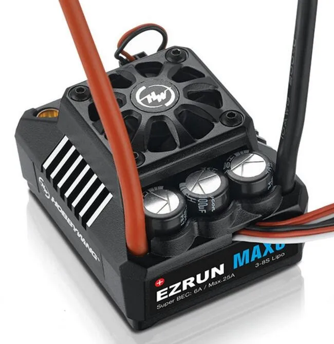 Контроллер скорости Hobbywing EZRUN MAX-6 V3 160A ESC w/ Super BEC T Plug для автомобиля 1/6 - купить по
