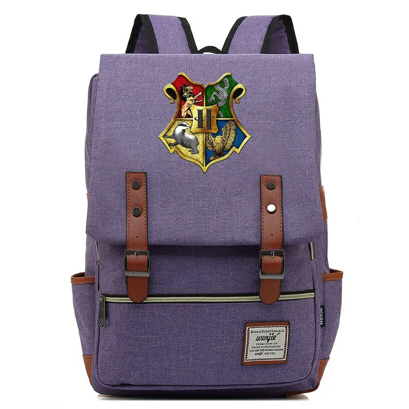 Волшебный Хогвартс Ravenclaw Слизерин Гриффиндор для мальчиков и девочек портфели для подростков школьные сумки холщовые женские сумки рюкзак мужской рюкзак