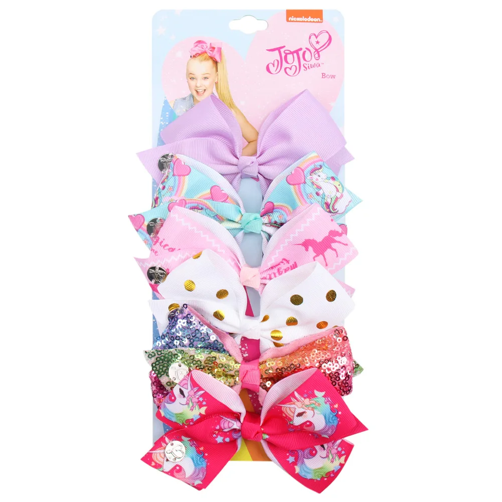 23 CN 6 шт./компл. 3," /5" JoJo Луки Jojo Siwa с принтом радуги, с ленточкой завязанной бантиком, с бантом для девочек, бутик Заколки для волос Детские аксессуары по уходу за волосами - Цвет: 23