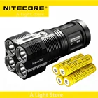 Оригинальный светодиодный фонарик NITECORE TM28, 655 лм, дальность луча 18650 м, с зарядным устройством и 4 шт. литий-ионных батарей 3100 мАч