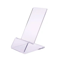 Portable Phone Mount Holder Clear Acrylic Mini Display Stand Rack Office Desk Accessories Business Card Holders