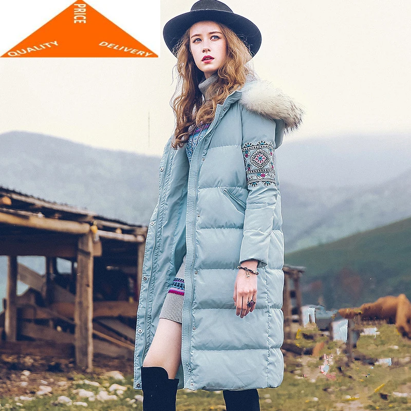

Women Winter Coat Cothes 2020 Elegant Korean Warm Duck Down Jacket Female Real Raccoon Fur Overcoat Hiver 59989446