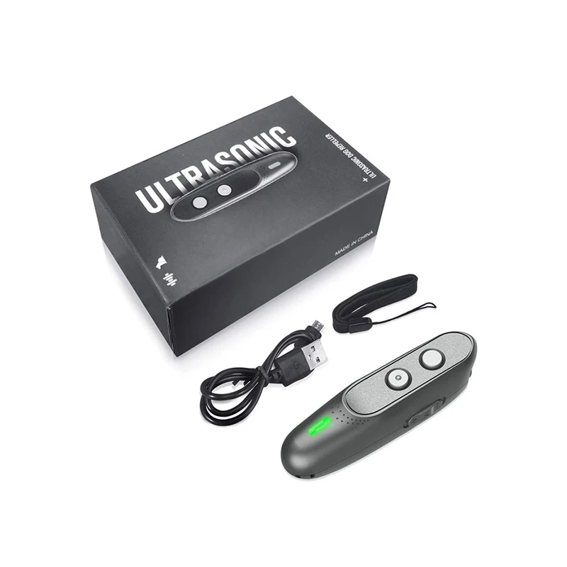 

Pet Dog 3 in 1 Anti Barking Device Ultrasonic Handheld Dog Repellent and Training Repeller Control Tools Rechargeable with LED