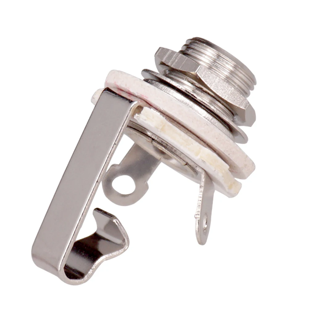 

Tooyful 2Pcs/Set 6.35mm Jack Guitar Output Socket Plug Mono for Electric Guitar Bass