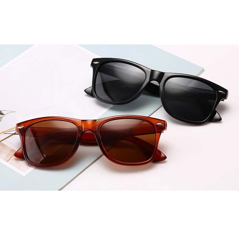 Мужские и женские очки для близорукости черные поляризационные с линзами