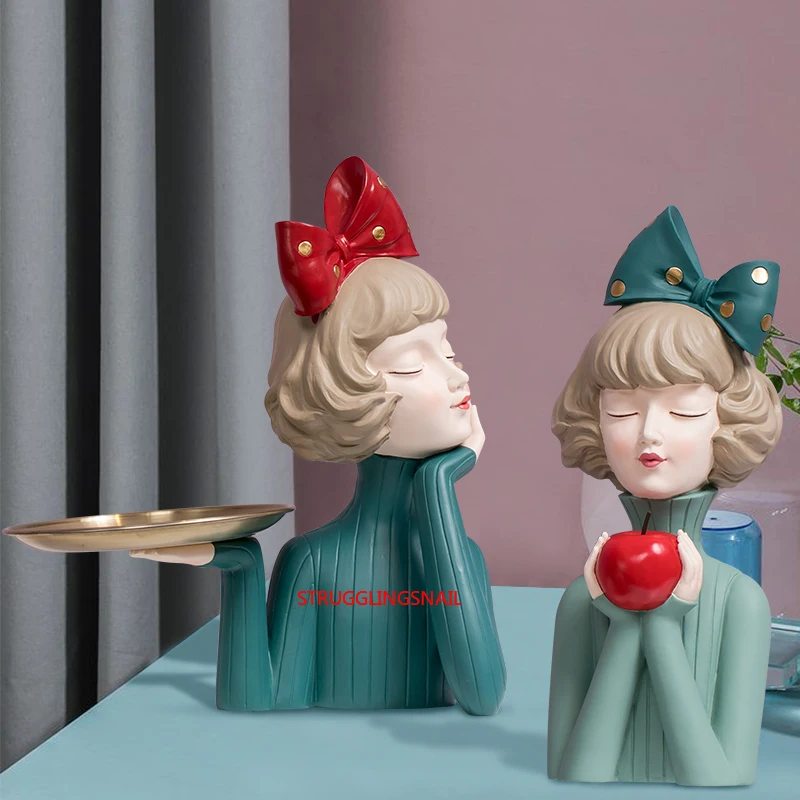 

Moden Gorgeous Girl Resin Art Statue Gift Fairy Accessori Fashion Style Sculpture ornaments Home Decoration Tabletop figurines