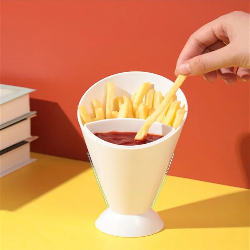 Подставка для картофеля фри в ассортименте чипсы соуса семейная чашка посуда с