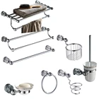 Держатель для туалетной щетки, Античный Хрустальный латунный аксессуар для ванной комнаты, Европейский полированный набор аксессуаров для ванной комнаты