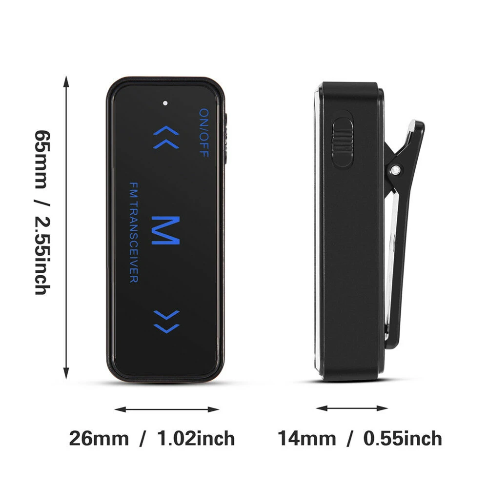 mini walkie talkie 2 way fm radio transceiver 2 headphones usb charge portable headphone support multiple devices meanwhile free global shipping