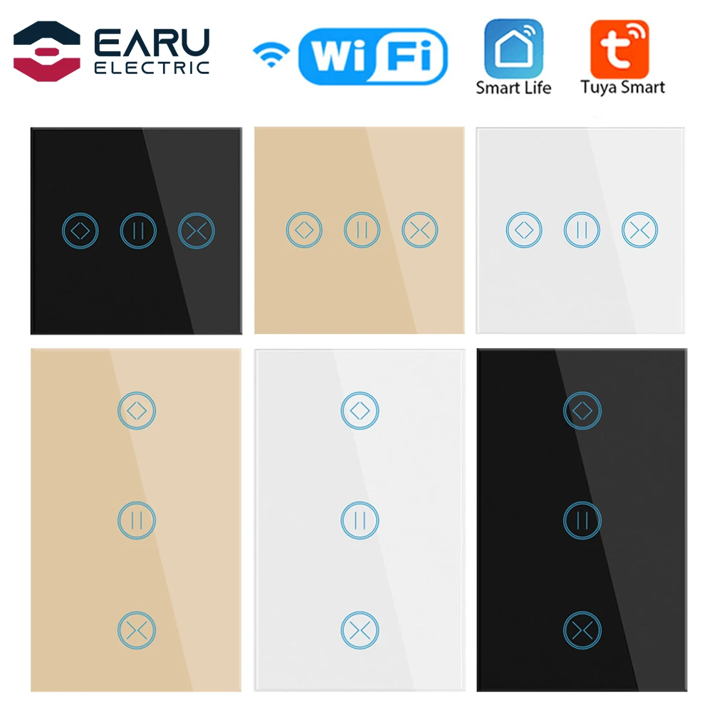 

Умный сенсорный выключатель для штор, 10 А, 240 в, с поддержкой Wi-Fi