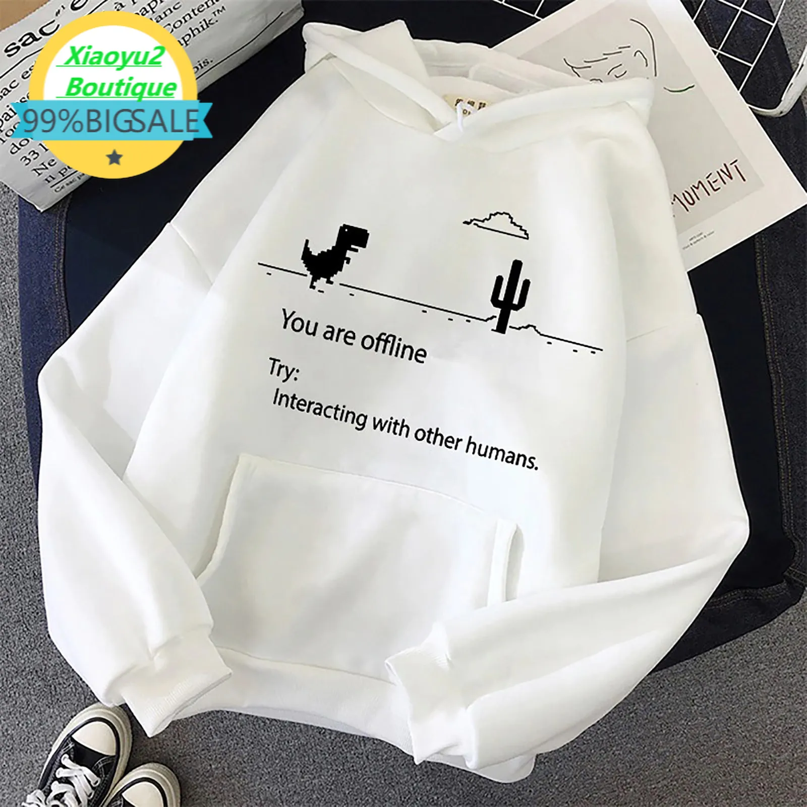 

Женская толстовка с капюшоном, с принтом динозавра, Y2k, эстетическая джемпер, Женский пуловер с надписью в стиле аниме, спортивный костюм для...