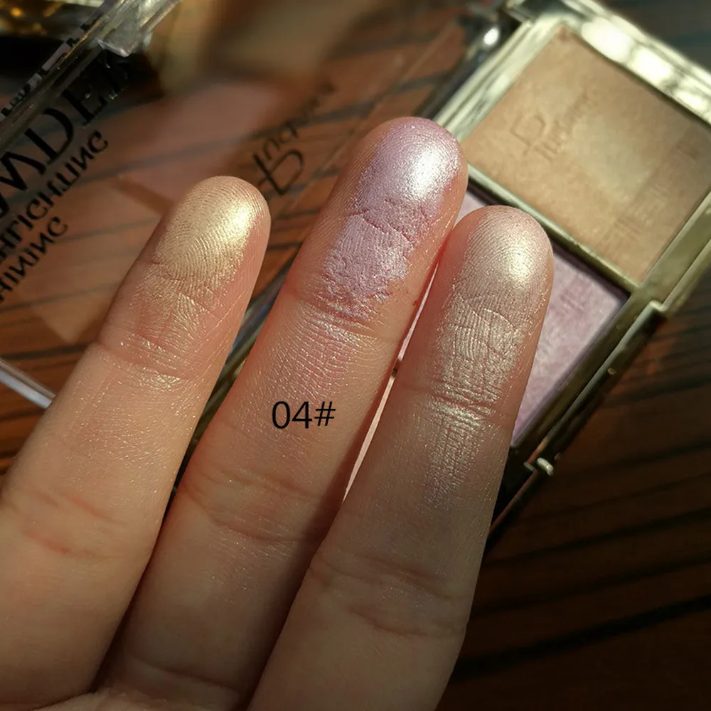 Пудра хайлайтер Pudaier 3 цвета палитра для макияжа с сияющим контуром лица Iluminador