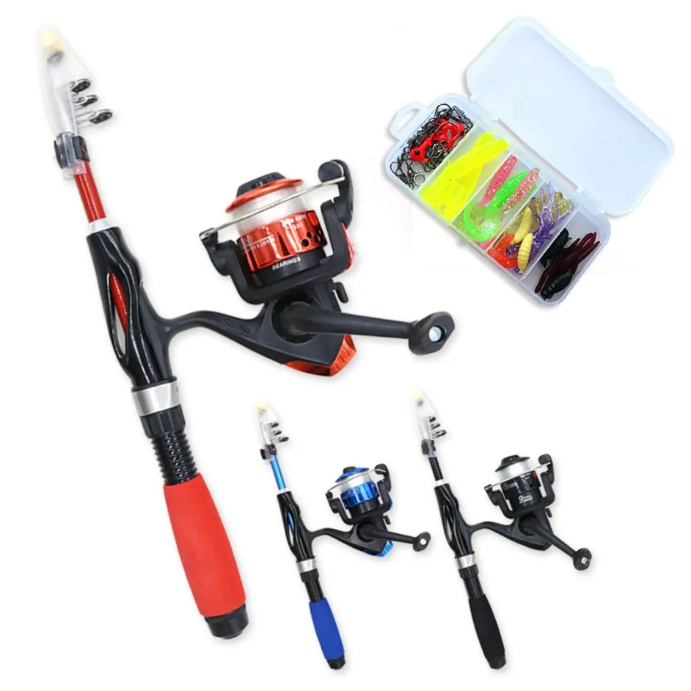 

Lure Rod Set Small Sea Rod Short Section Pocket Leisure Fishing Rod Spinning Portable Shrimp Children Rod Fishing Rod with Reel