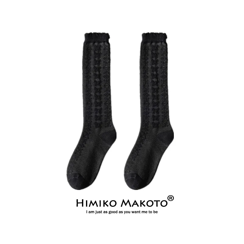 

Solid Sock for Woman Crew Japanese Adult Pile of Socks Ladies Sox Sweet Cotton Spring Summer Breathable Female Trendy Calcetines