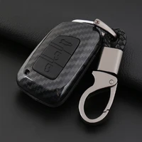 carbon fiber silicone car key case cover for dongfeng dfm 580 370 s560 ax7 ax5 ax4 ax3 mx5 auto protection shell