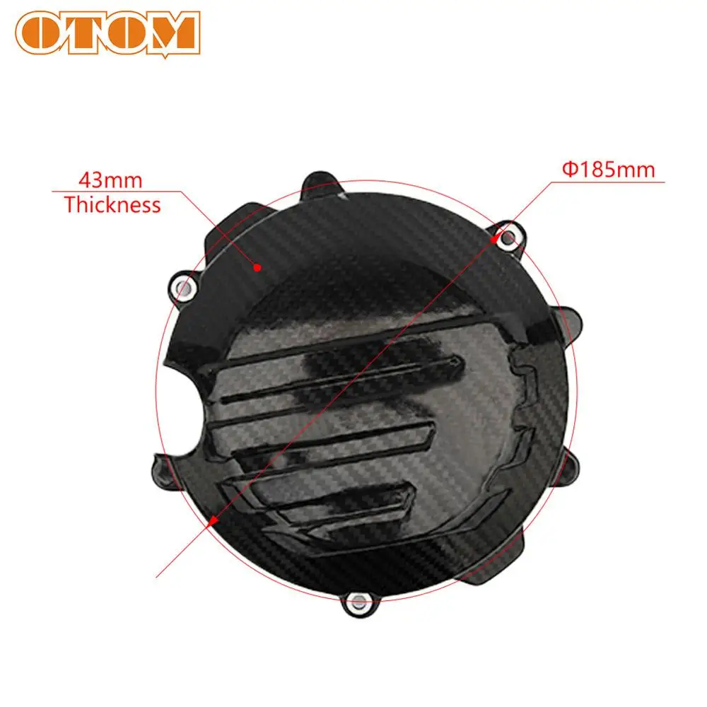 Крышка сцепления мотоцикла OTOM защита двигателя из углеродного волокна для