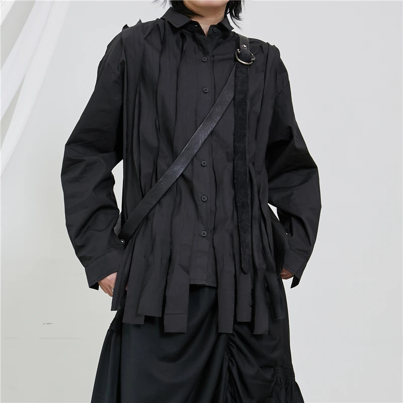 S-7XL!!2020 Men's spring and Autumn black design can be worn with many pieces with long sleeves shirts