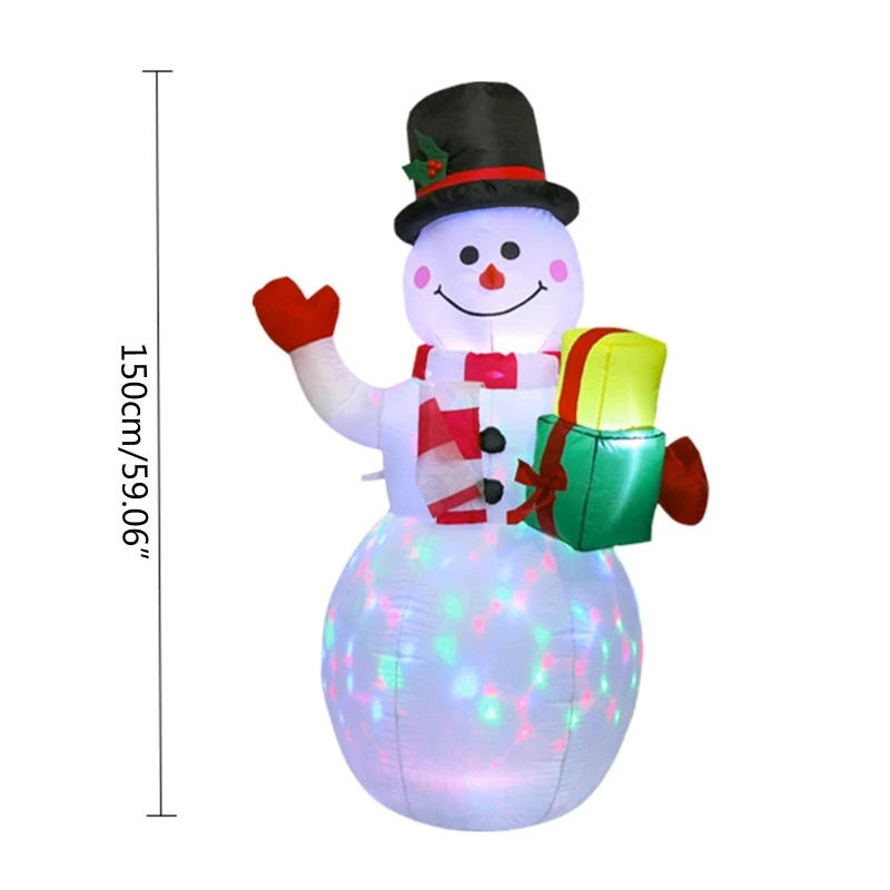 

1Set 150CM LED Illuminated Inflatable Snowman Air Pump Model Airblown Dolls Toys Decoration Birthday Christmas New Year House