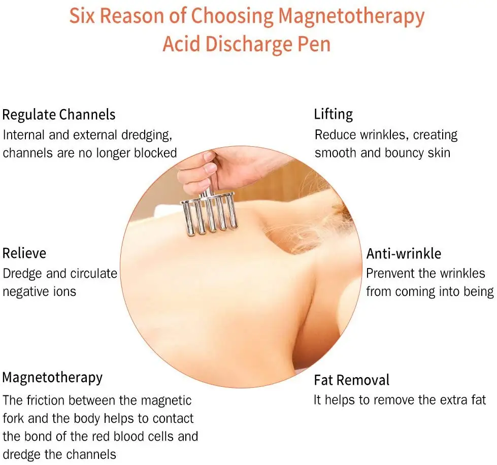 Ручка для магнитотерапии акупрессуровая Массажная палка антицеллюлитная