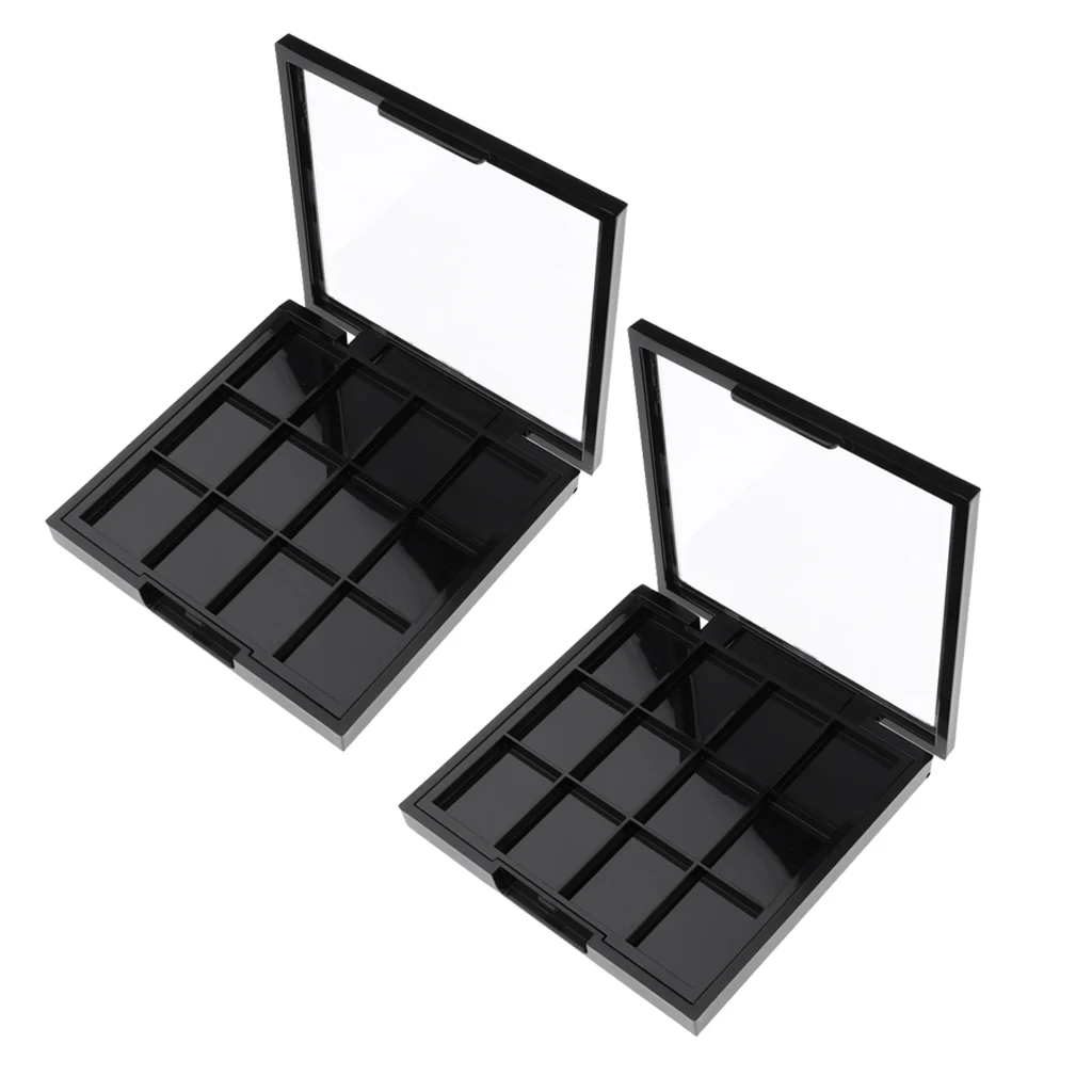 2 шт Пустой порошок макияж Палитра чехол для тени век Румяна Губная помада