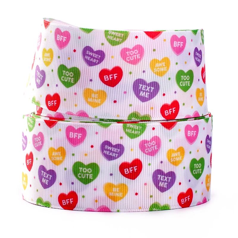 

New 50 Yards sweet love Valentine's Day Printed Grosgrain,satin Ribbon