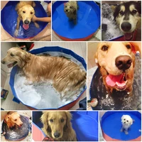 dog swimming pool bathtub foldable pet pool bath swimming tub pet collapsible bathing pool for dogs cats pet cleaning supplies