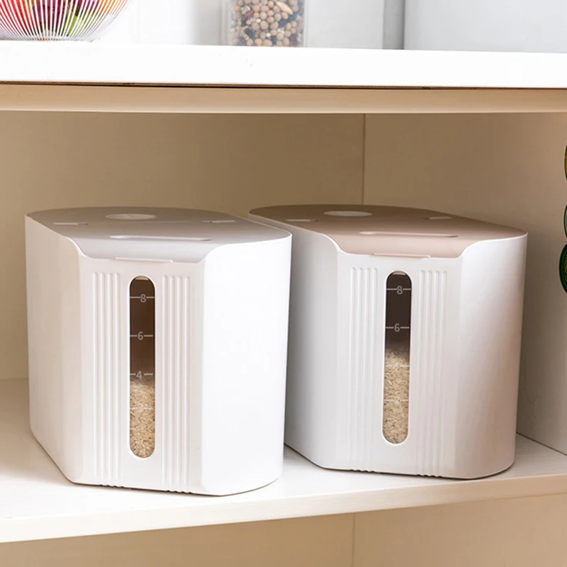 

Large Food Storage Container Dry Food Flour Rice Container Dog Cat Food Storager Flip with Scaled THIN889