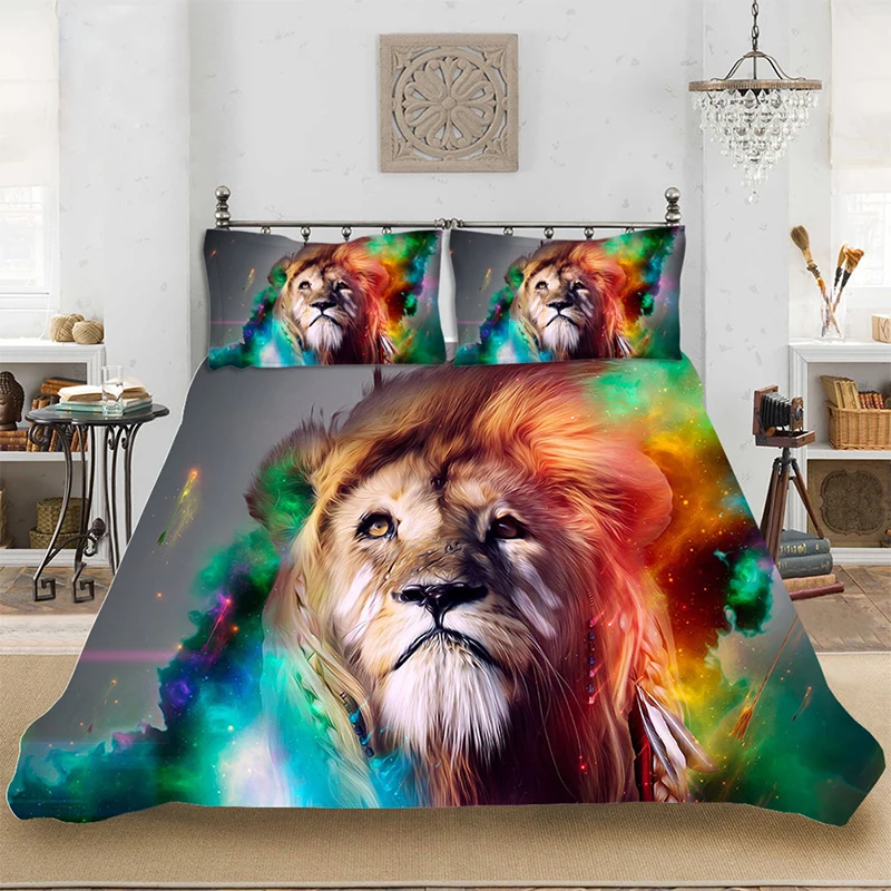 Комплект постельного белья включая пуховое одеяло наволочка с принтом домашний