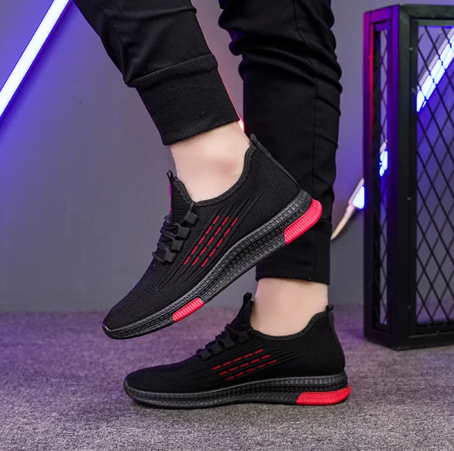 

Fashion Sneakers Men Vulcanized Shoes Air Mesh Mens Trainers Lightweight Casual Shoes Men Black Footware Tenis Masculino