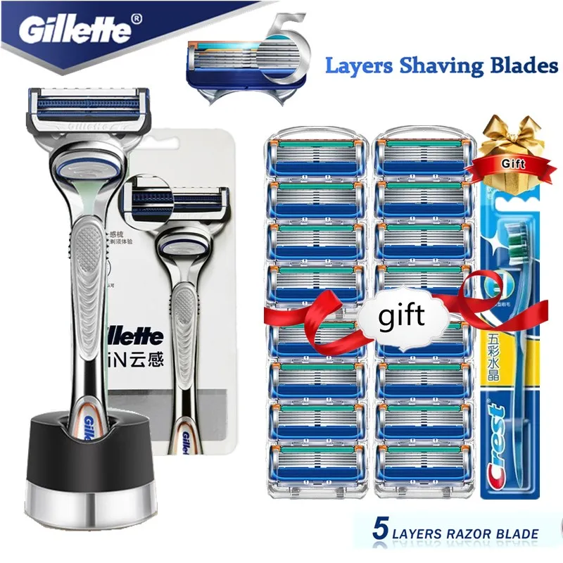 

Gillette SkinGuard Sensitive Razor Blade for Men Cassettes for Fusion 5 Machine for Shaving Blade Replacebale Blades with Base