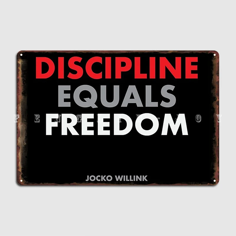 

Персональный плакат соответствует свободе, Jocko Willink, металлическая табличка, фотография, жестяной плакат