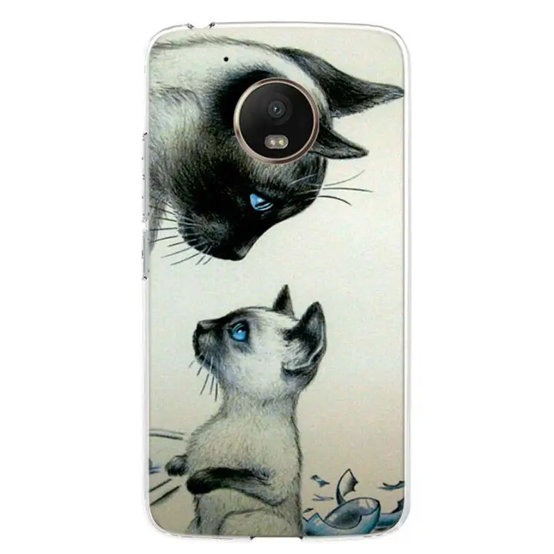 cute animal cat coffee phone for motorola g30 g9 power g8 g7 play g6 g5 e6 e5 capa moto one fusion plus vision cover capa shell free global shipping