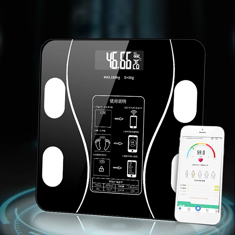 

Body Fat Scale Smart Wireless Digital Bathroom Weight Scale Body Composition Analyzer Smartphone App Bluetooth весы напольные