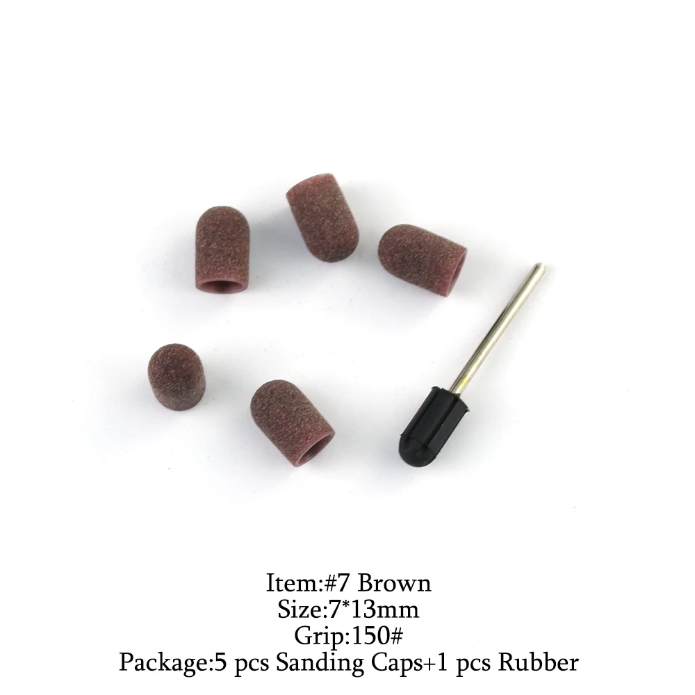 Coffee-2 5 шт./компл. шлифовальные круги Plactis Шлифовальная Пилка Для Ногтей полосы электрической пилочки для педикюра, фрезер для маникюра, машинка аксессуары для ухода за ногтями - Цвет: Coffee-2