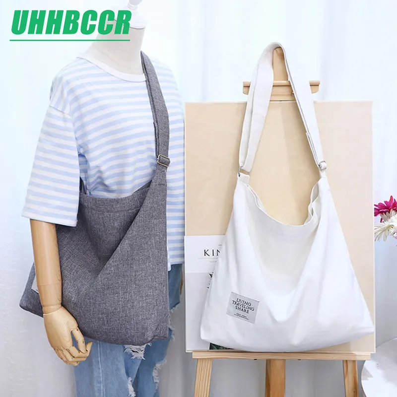 

Women Corduroy Shopping Bag Female Canvas Cloth Shoulder Bag Environmental Storage Handbag Reusable Foldable Eco Grocery Totes